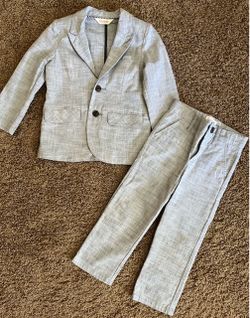 3T Boys Light Blue Two-Piece Toddler Suit Set
