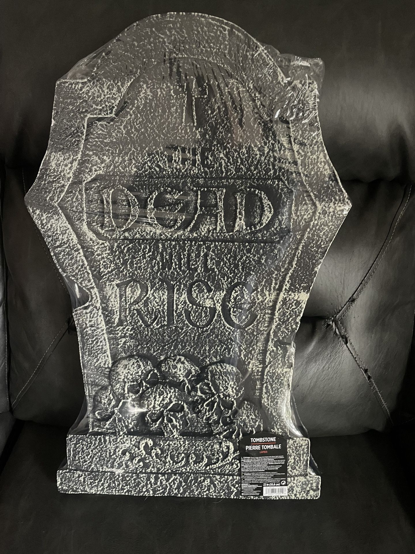 NEW - Styrofoam Graveyard Tombstone - The Dead Will Rise - Halloween - 23”