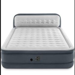 Brand New In Box Queen Size Air Mattress Wit Headboard Built-in Pump New