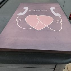 Oil On Canvas Art  Brown And Pink Pillow Talk by Megan Romo work, 30 by 47-