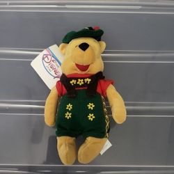 Disney Store October FEST Winnie The  Pooh 8" Disney Bean Plush NWT