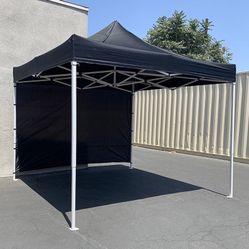 New in box $120 Heavy-Duty 10x10 FT Canopy with (1 Sidewall) EZ PopUp Party Tent w/ Carry Bag (Red, Blue) 