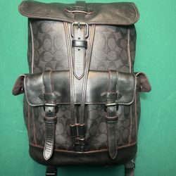 Vintage Coach Signature Canvas Backpack 
