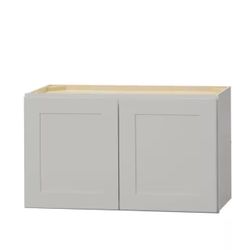 Hampton Bay Avondale 30 in. W x 12 in. D x 18 in. H Ready to Assemble Plywood Shaker Wall Bridge Kitchen Cabinet in Dove Gray