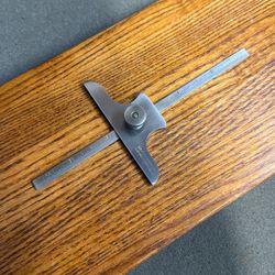 MILLER FALLS 6” DEPTH GAGE WITH PROTRACTOR MARKINGS