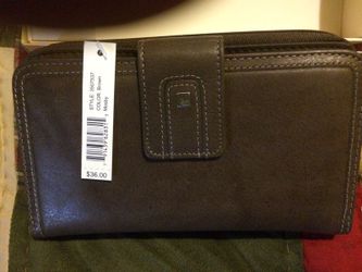 Brand new leather checkbook wallet