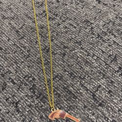 Gold Plated Chain With Charm , New. 