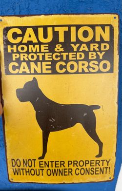 Cane Corso Sign