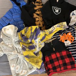 Size 2 T (24 M) Boys Clothes Winter Sweatshirts, Vest. Lakers And Raiders 