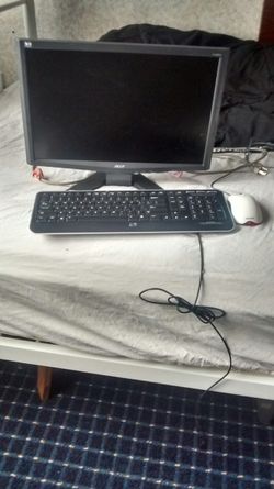 Lcd acer monitor . Keyboard. Mouse