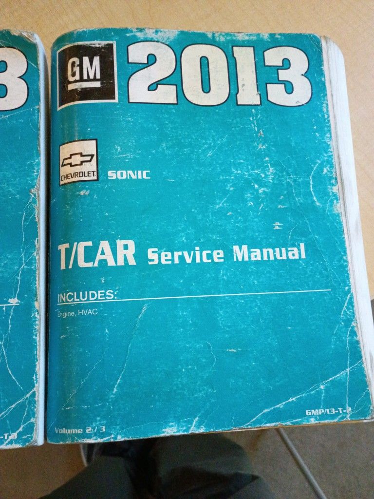 2013 GM Factory Manuals Sonic