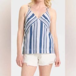 Universal Thread, Navy And White Stripes Camisole 