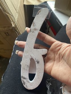 White Wash Lower Case Letter F