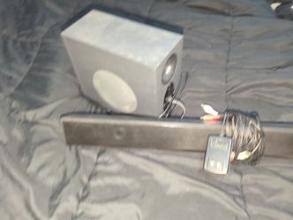 Onn branded sound bar and subwoofer