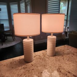 Brand new 20" Small Bedside Table Lamps for Bedroom Set of 2, Modern Farmhouse pull chain