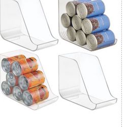 Mdesign Plastic Can Organizer Bin For Kitchen Storage 4 Pack New 