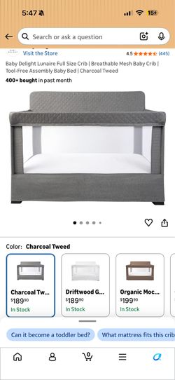 Like new folding crib