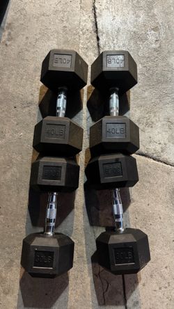 30lb and 40lb set dumbbells