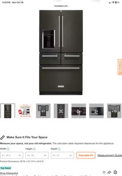Kitchen aid black stainless refrigerator double stove microwave