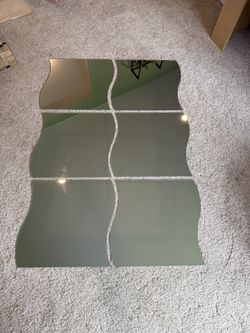 Set Of 6 Wavy Mirrors