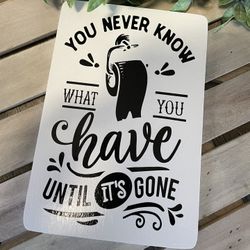 Handmade Bathroom Sign