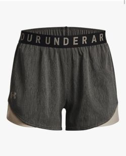 Under Armour Women's Play Up Short 3.0 - Twist , (006) Black / Grove Green / Grove Green , X-Large