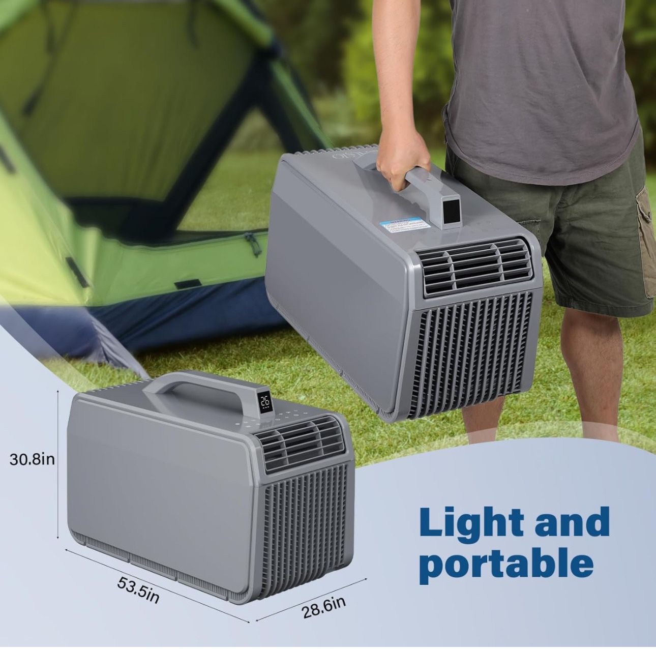 Portable Air Conditioner, 5460BTU Fast Cooling Outdoor Air Conditioner,  600W Power Consumption Tent