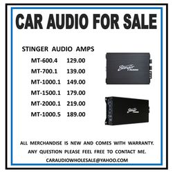 Stinger audio amps