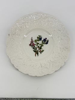 Royal Cauldon Bristol Ironstone Woodstock "Speedwell" 9 1/4" Plate w/ Flaw