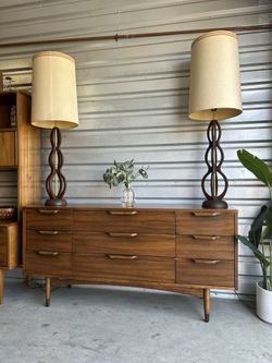 Beautiful Walnut Mid Century Triple Dresser