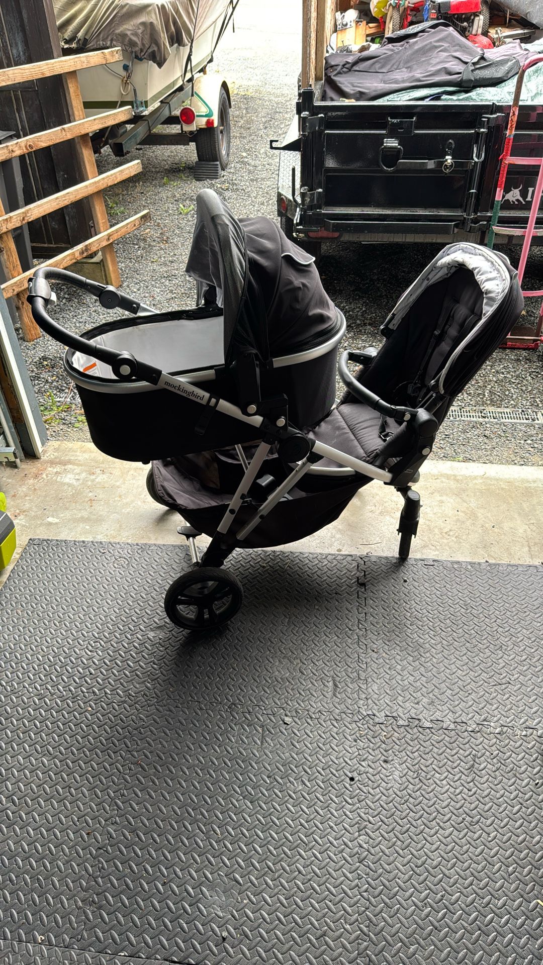 Mockingbird Double Stroller w/ Bassinet