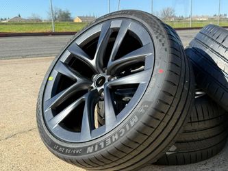FREE DELIVERY 4 OEM NEW 2025 21” TESLA MODEL S PLAID ARACHNID WHEELS TIRES MICHELIN TPMS 100%