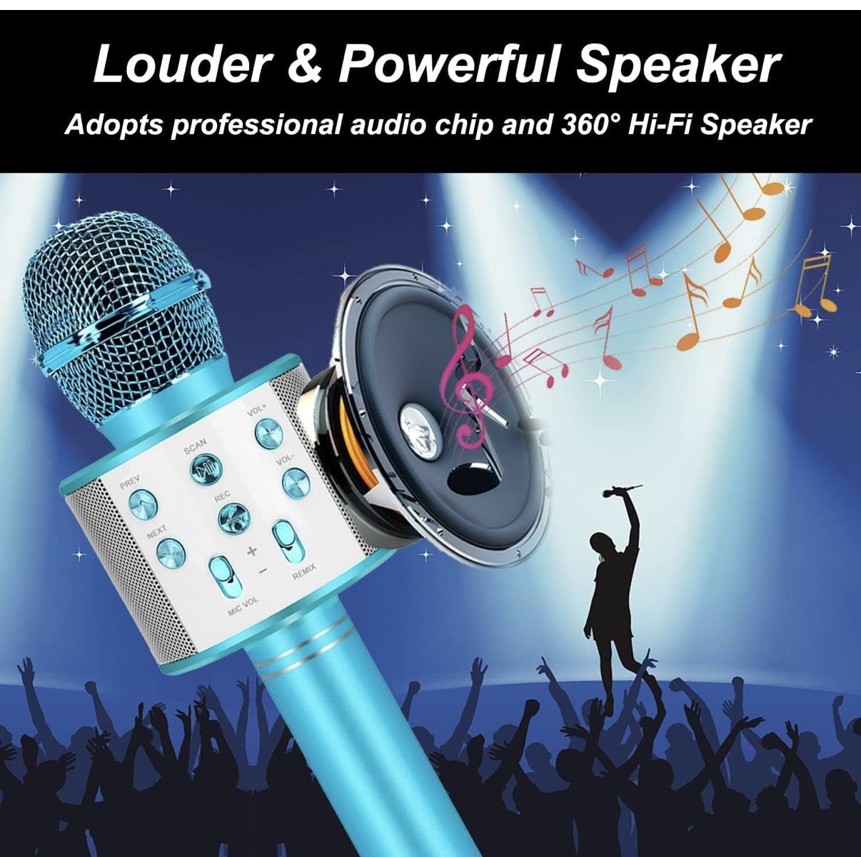 Micrófono de karaoke Bluetooth inalámbrico/ Wireless Bluetooth Karaoke Microphone