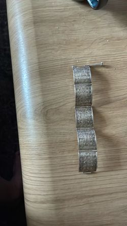 Sterling silver Egyptian hieroglyphic art deco