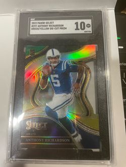 2023 Panini Select Anthony Richardson RC Green/Yellow Die-Cut Prizm SGC 10
