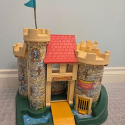 Vintage Fisher-Price Little People Play Castle + Knight