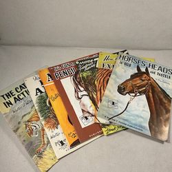 Various vintage How to Draw Art Books Hoofed Animals-Horse Heads/extra