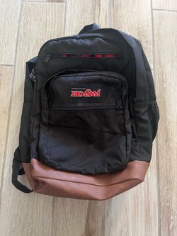JanSport Black Backpack x Starnger thing with Brown Base