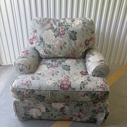 Flower Print Couch Single Seat