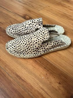 DV Dolce Vita Leopard Elaine Espadrille Mules Women Size 8.5
