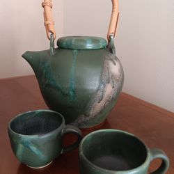 Handmade Ceramic Teapot W/8cups