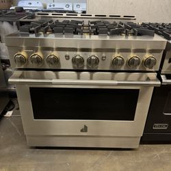 Jenn Air 36” Stainless Steel Gas Range Stove All Gas 