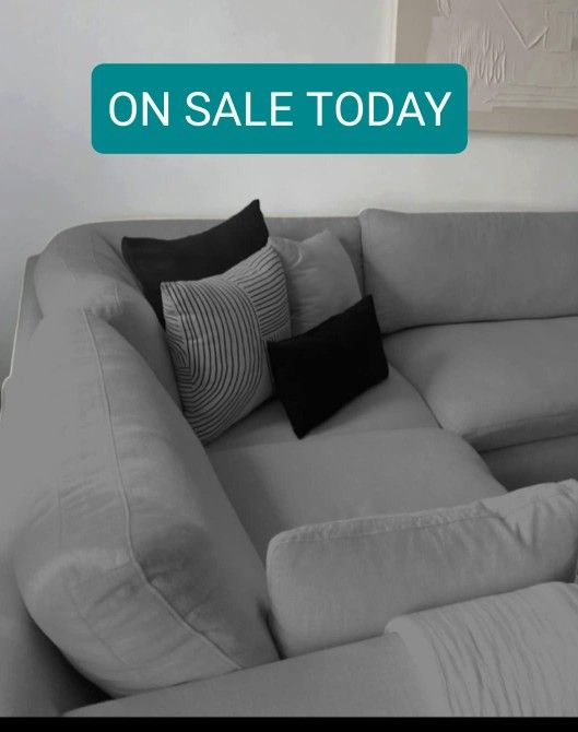 Grey Cloud Modular Sectional Couch Sofa