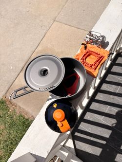 Jetboil stove and Sea to Summit Cooling Kit for Backpacking and camping
