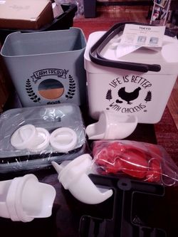 TGEYD Automatic Chicken Feeder and Waterer Set