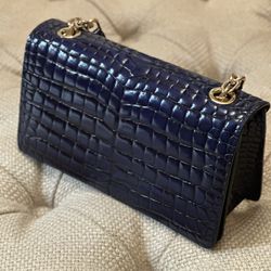 Max Mara Embossed Leather Shoulder Bag 