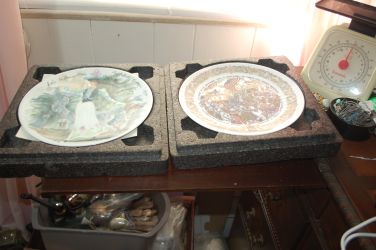 2 collector plates by D`ARCEAU- LIMOGES. IN GREAT CONDITION IN PROTECTIVE CASES.