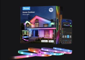 Govee Wi-Fi RGBIC Outdoor Strip Lights (98.4ft) NEW