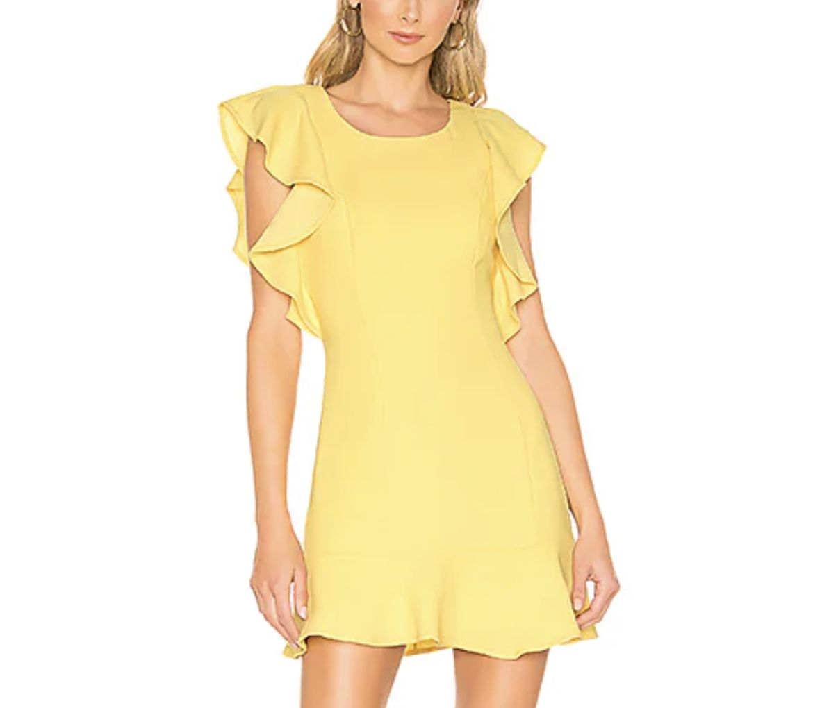 BCBGeneration Ruffle Dress - Yellow *NEW*