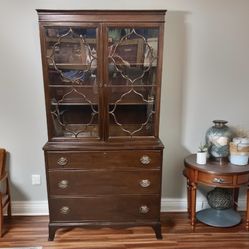 Vintage Wooden China Cabinet